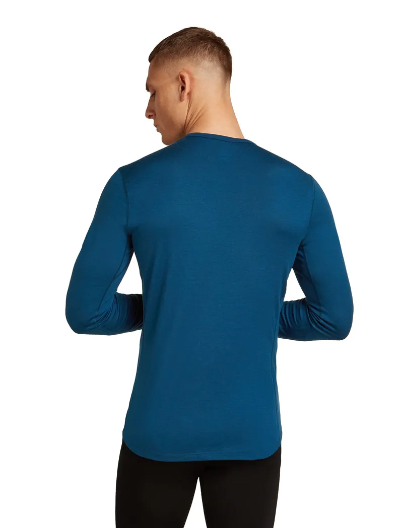 Icebreaker Mens 200 Oasis Long Sleeved Crewe Top - Atlantis-2