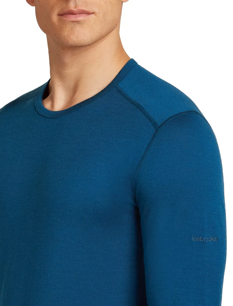 Icebreaker Mens 200 Oasis Long Sleeved Crewe Top - Atlantis-4