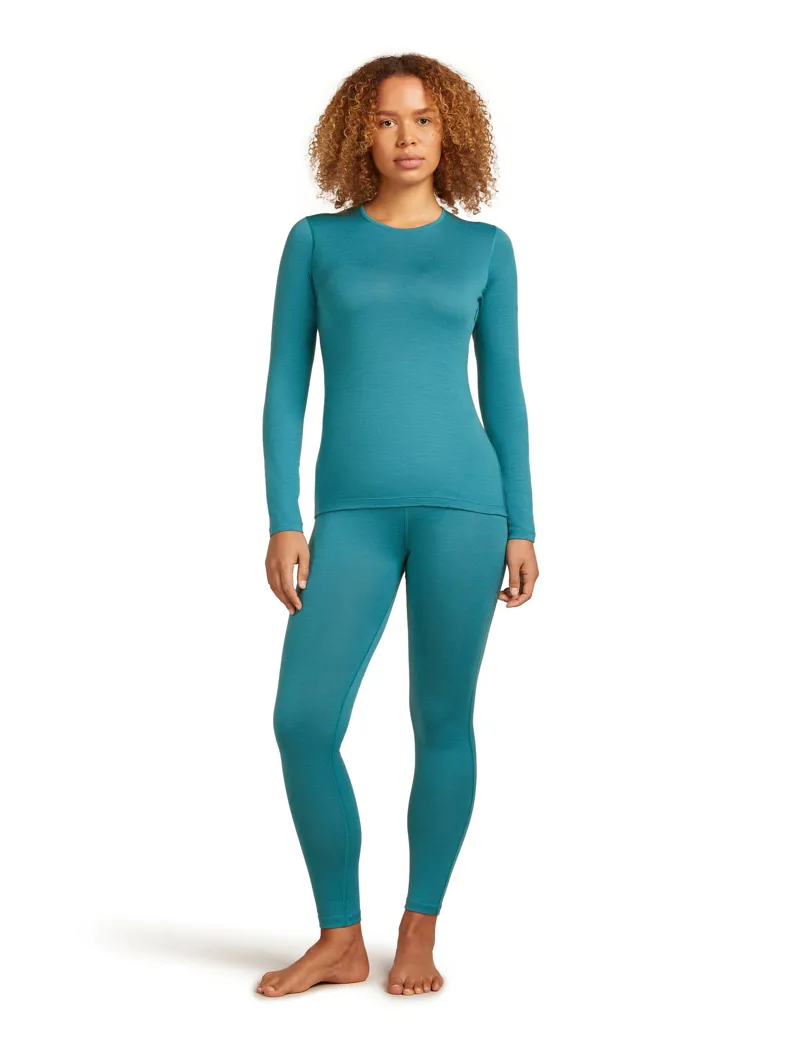 Icebreaker Womens 200 Oasis Long Sleeved Crewe Top - Topaz-3