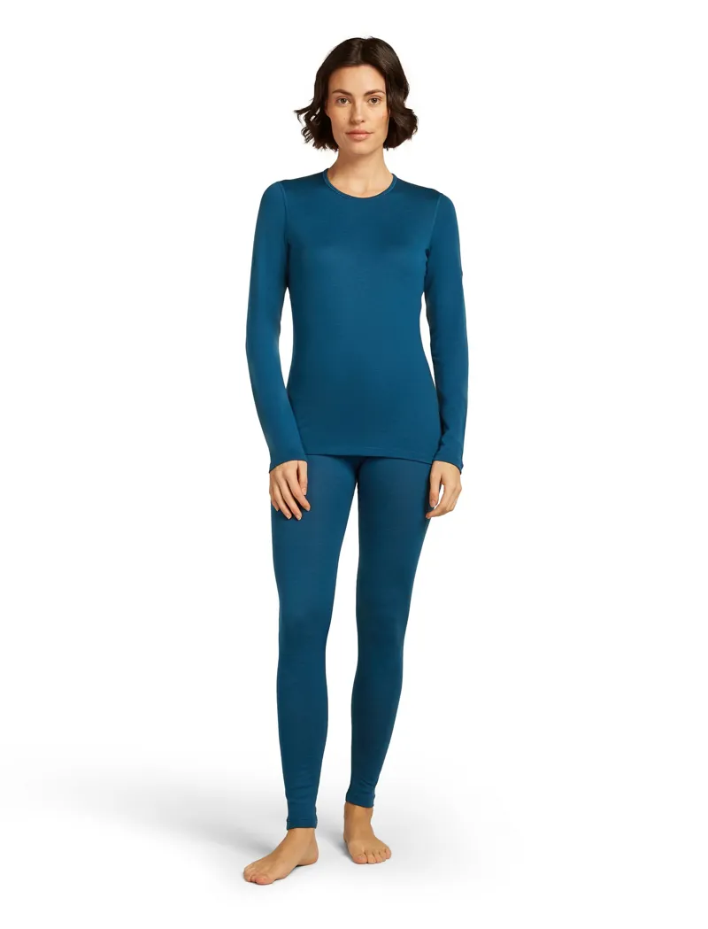 Icebreaker Womens 260 Tech Long Sleeved Crewe Top - Atlantis-3