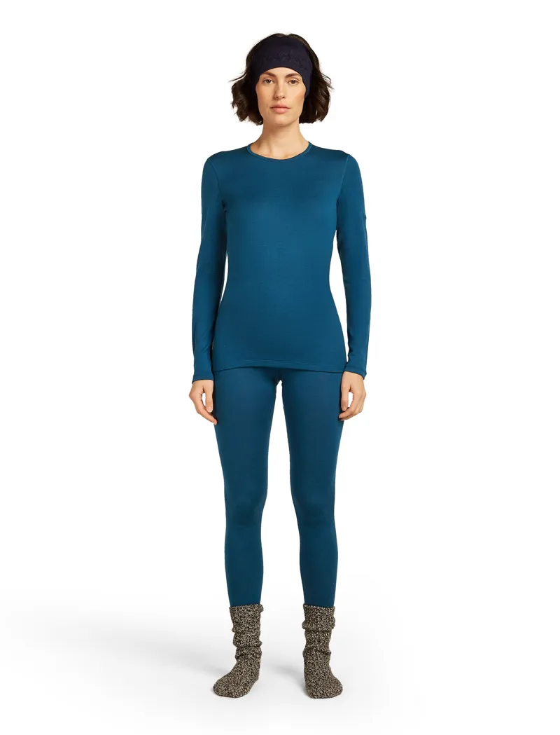 Icebreaker Womens 260 Tech Long Sleeved Crewe Top - Atlantis-4