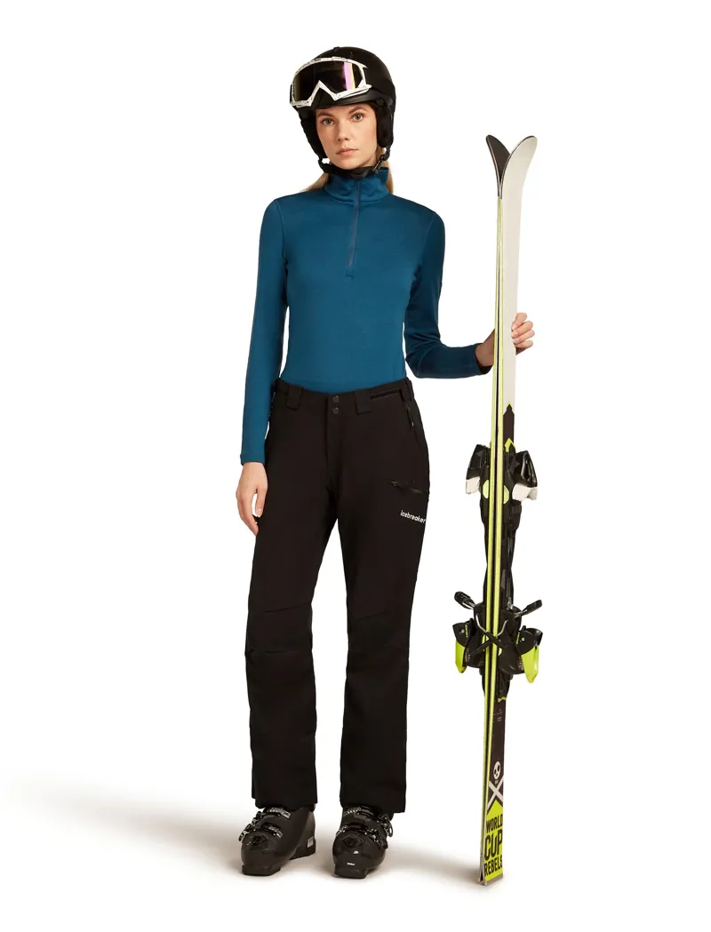 Icebreaker Womens 260 Tech Long Sleeved Half Zip Top - Atlantis-5