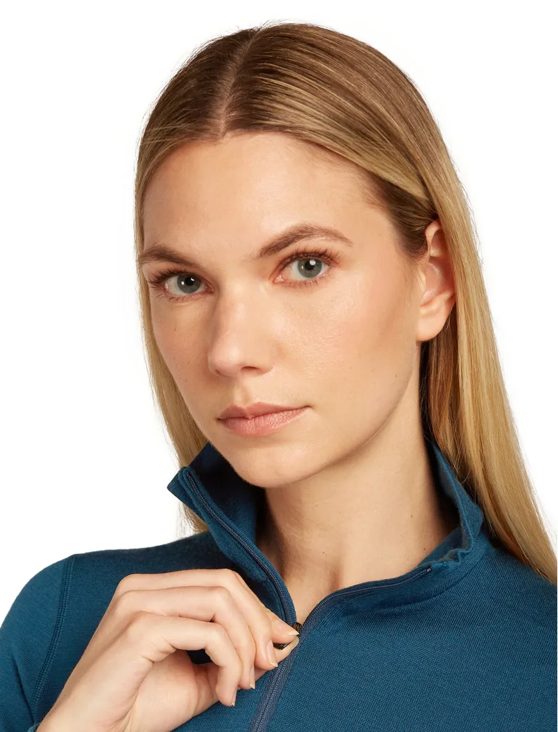 Icebreaker Womens 260 Tech Long Sleeved Half Zip Top - Atlantis-7