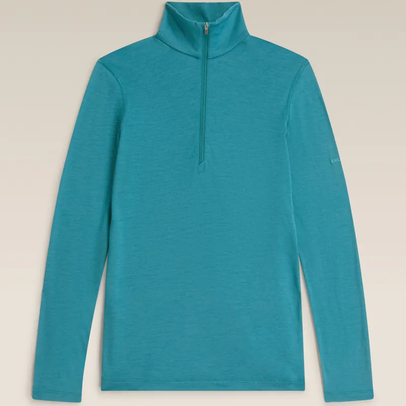 Icebreaker Womens 200 Oasis Long Sleeved Half Zip Top - Topaz-1