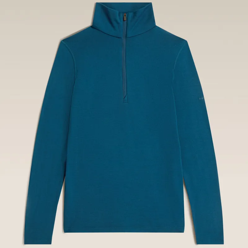 Icebreaker Womens 260 Tech Long Sleeved Half Zip Top - Atlantis-1
