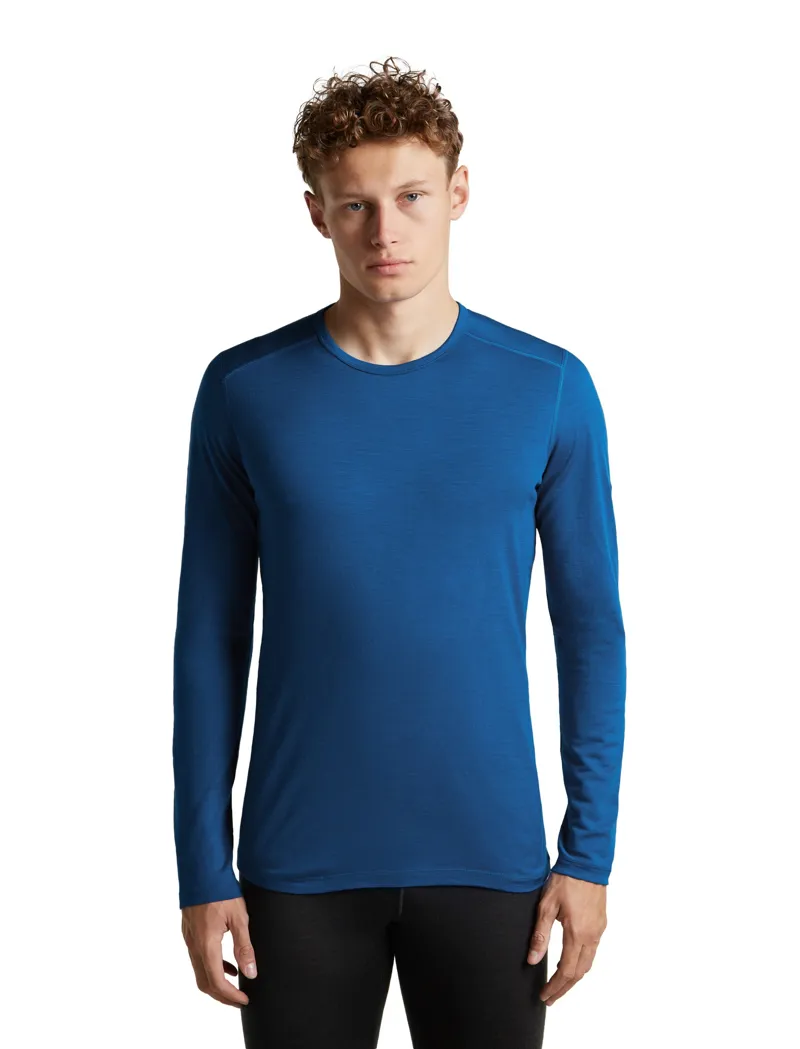 Icebreaker Mens 200 Oasis Long Sleeved Crew Tee - Lazurite-2