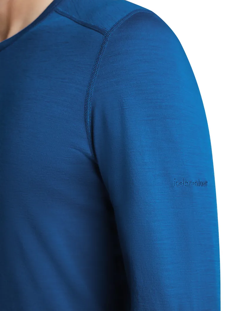 Icebreaker Mens 200 Oasis Long Sleeved Crew Tee - Lazurite-8