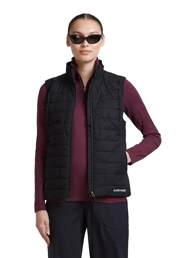 Icebreaker Womens 200 Oasis Long Sleeved Half Zip Tee - Dark Berry-7