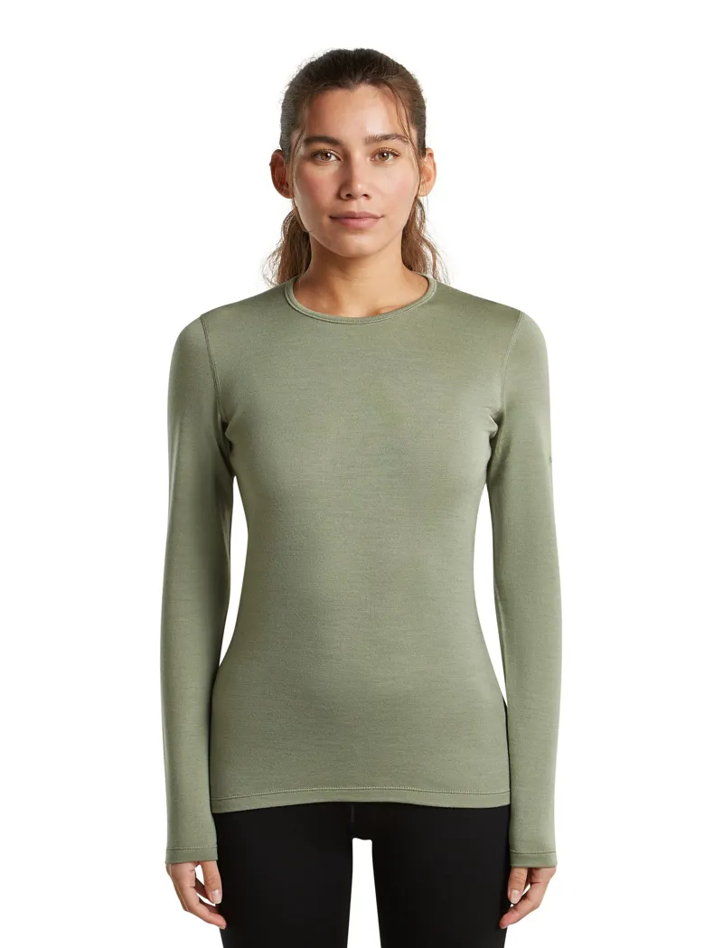 Icebreaker Womens 260 Tech Long Sleeved Crew Tee - Lichen-1