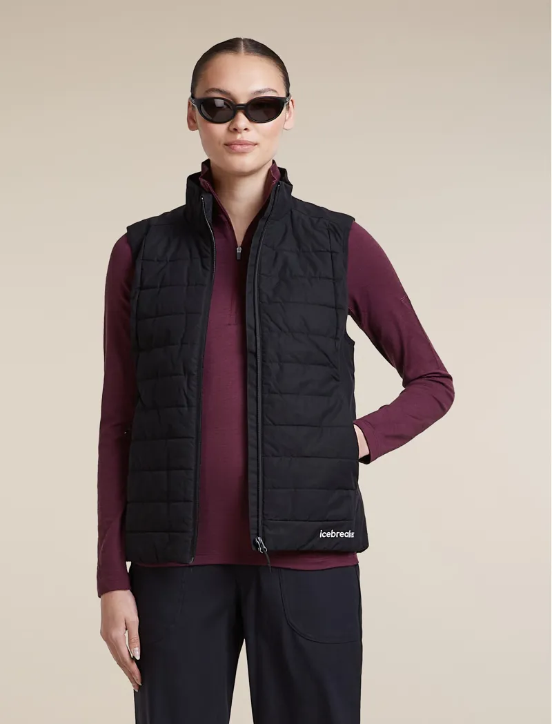 Icebreaker Womens 200 Oasis Long Sleeved Half Zip Tee - Dark Berry-7