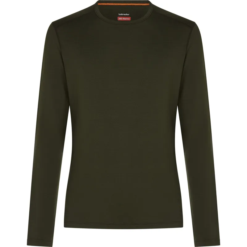 Icebreaker Mens 260 Tech Long Sleeved Crew Tee - Dk Loden