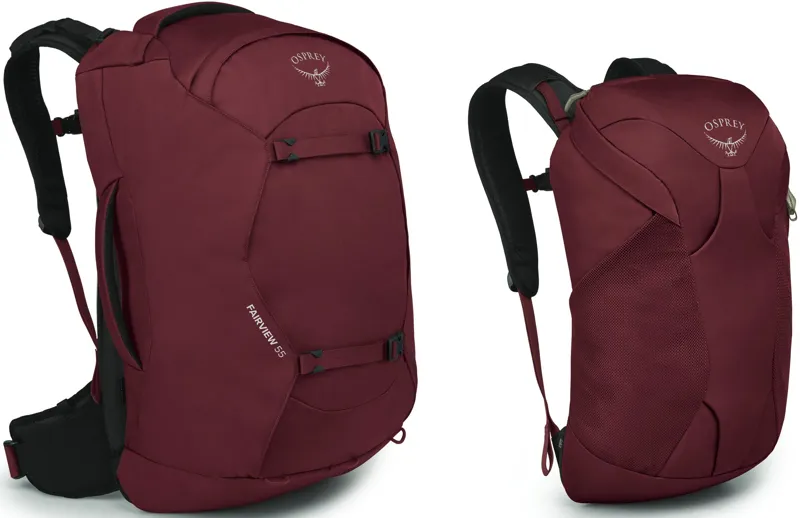 Osprey Womens Fairview 55 Travel Pack - Zircon Red-5