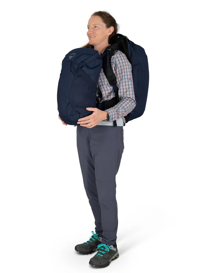 Osprey Womens Fairview 55 Travel Pack - Zircon Red-6