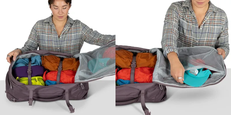 Osprey Womens Fairview 40 Travel Pack - Cascade Blue-Torrent Blue-9