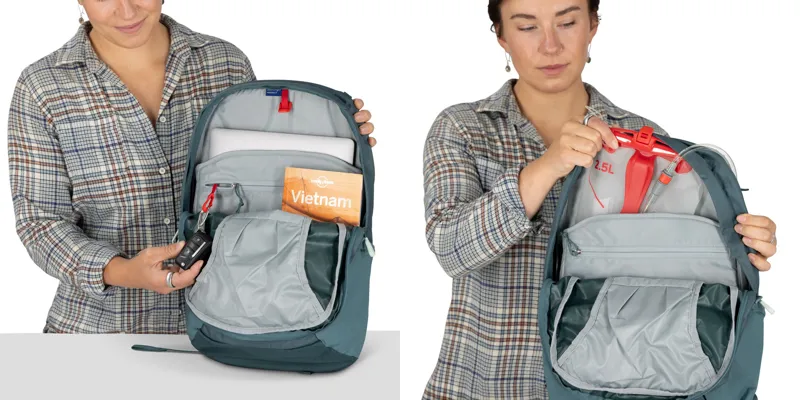 Osprey Womens Fairview 70 Travel Pack - Cascade Blue-Torrent Blue-9