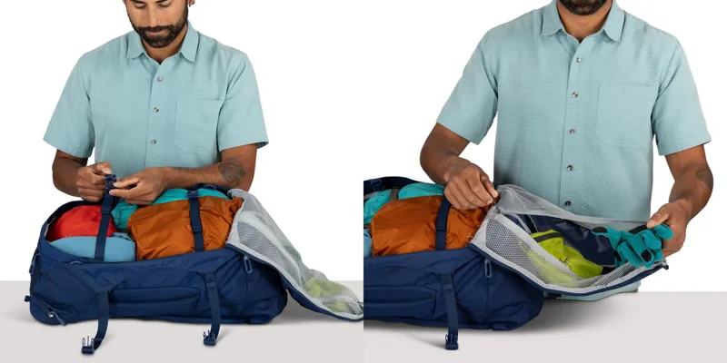 Osprey Mens Farpoint 40 Travel Pack - Antique Blue-6