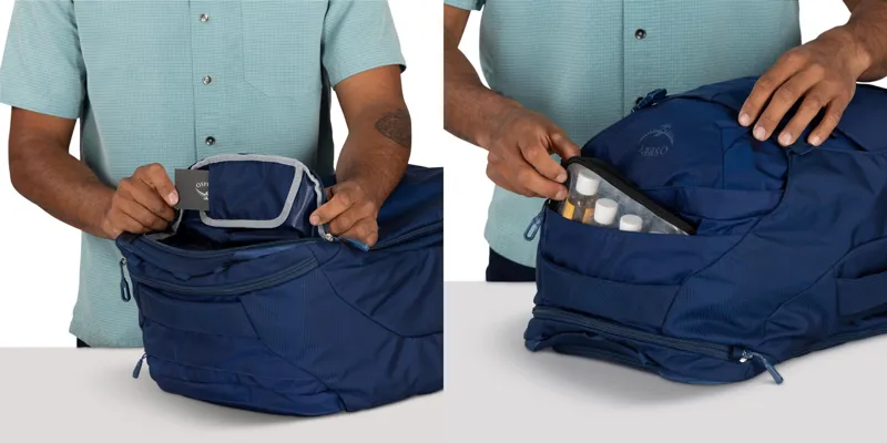 Osprey Mens Farpoint 40 Travel Pack - Antique Blue-7