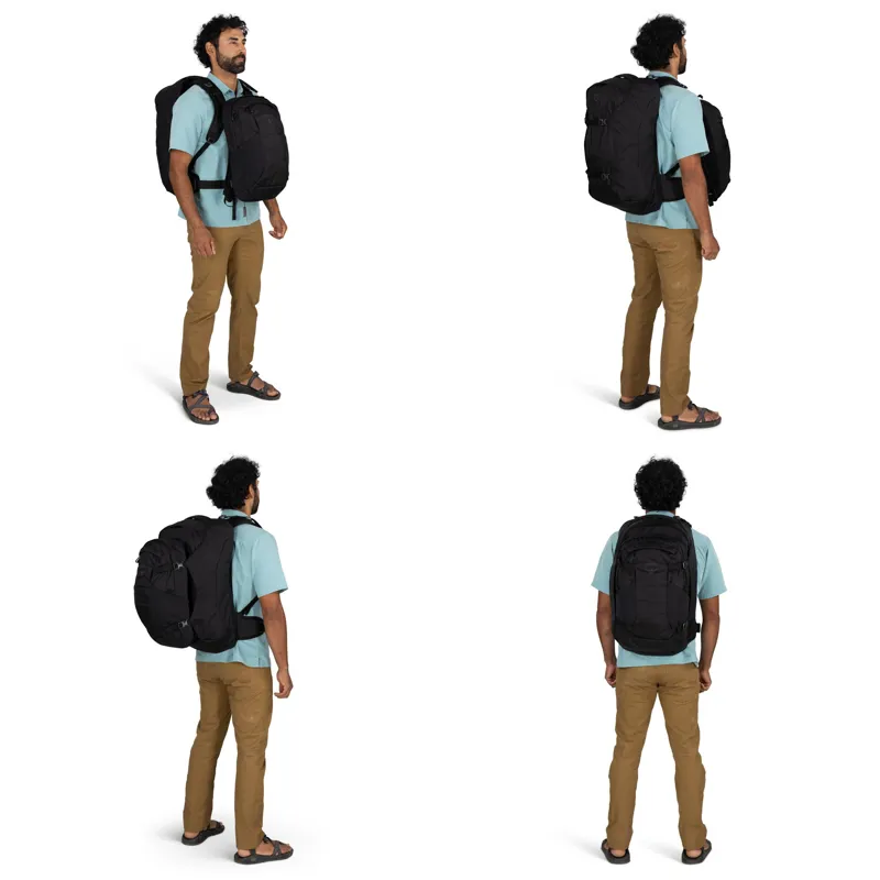 Osprey Mens Farpoint 55 Travel Pack - Black-9