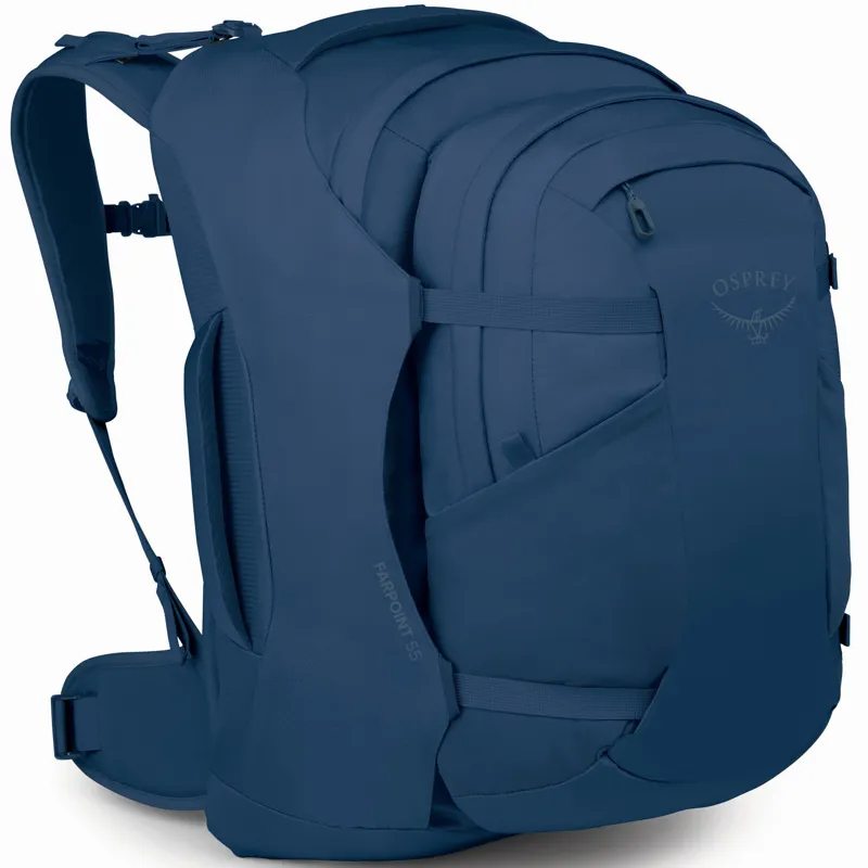 Osprey Mens Farpoint 55 Travel Pack - Antique Blue
