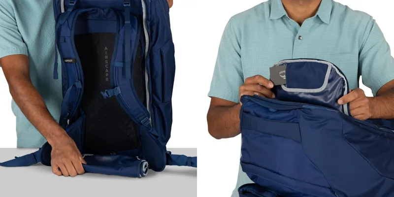 Osprey Mens Farpoint 70 Travel Pack - Cascade Blue-Torrent Blue-7