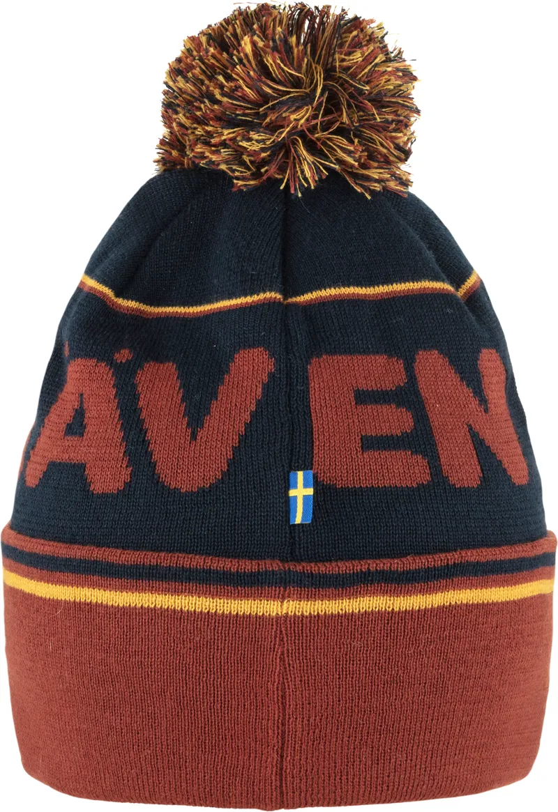 Fjallraven Pom Hat - Autumn Leaf-Dark Navy-1