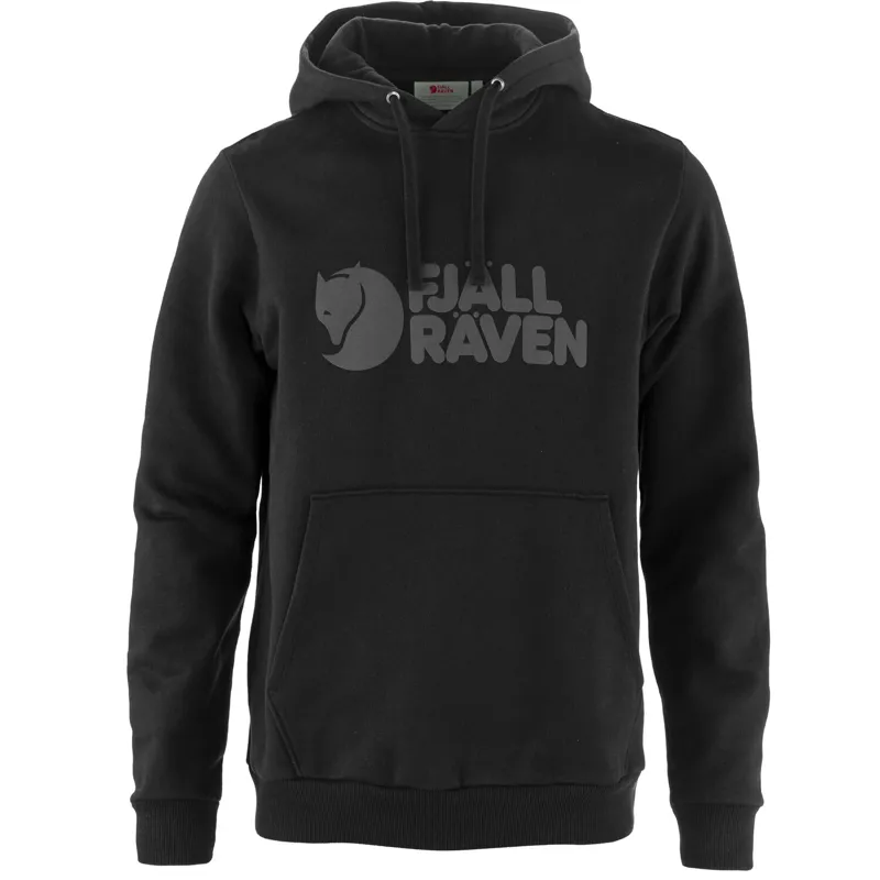 Fjallraven Mens Fjallraven Logo Hoodie - Black