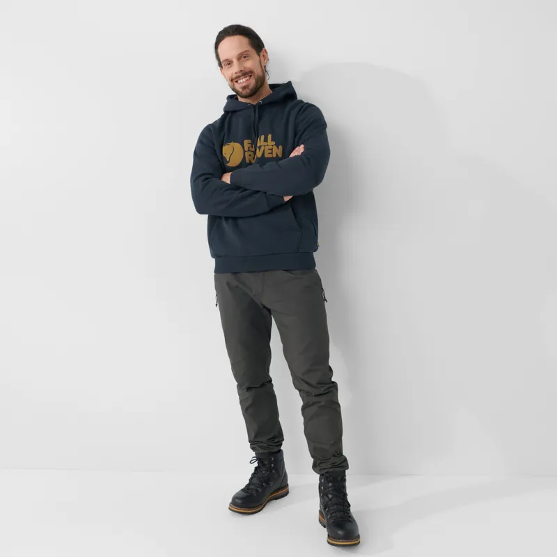 Fjallraven Mens Fjallraven Logo Hoodie - Black-2