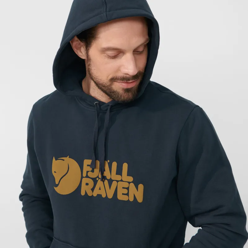 Fjallraven Mens Fjallraven Logo Hoodie - Black-4