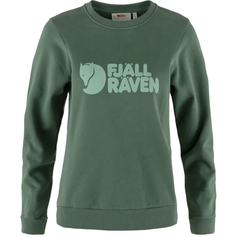 Fjallraven Womens Fjallraven Logo Sweater - Deep Patina-Misty Green