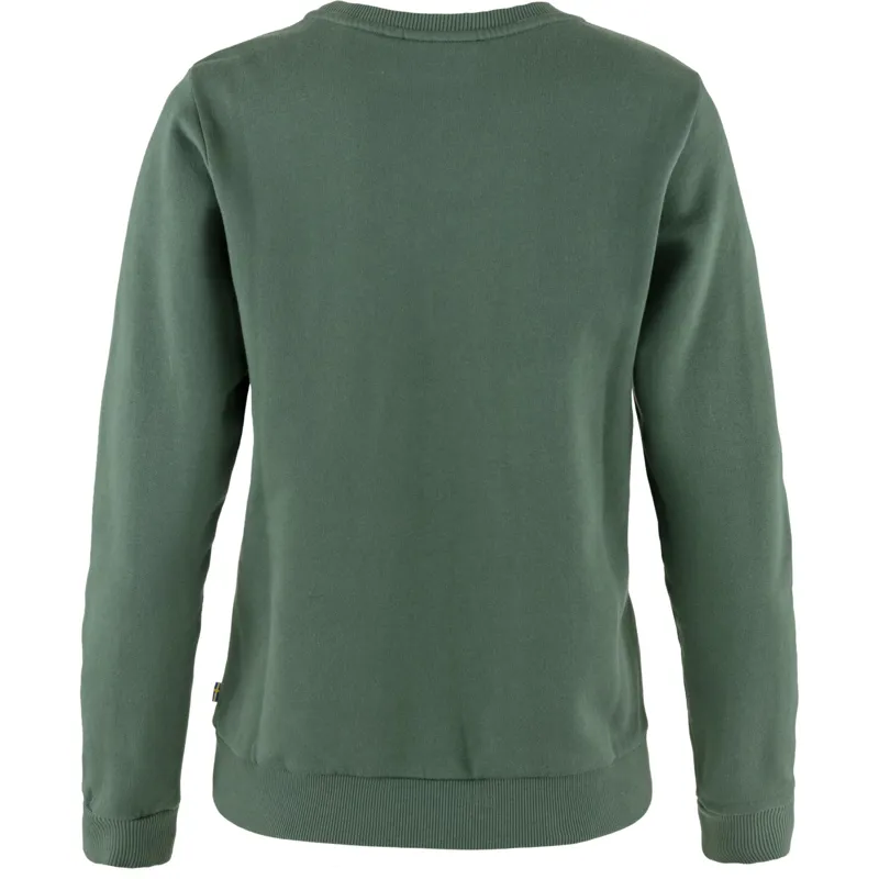 Fjallraven Womens Fjallraven Logo Sweater - Deep Patina-Misty Green-1