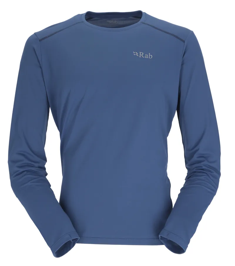 Rab Mens Force Long Sleeved Tee - Nightfall Blue