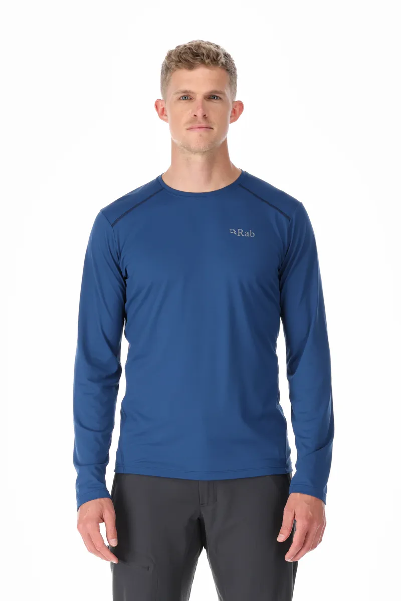 Rab Mens Force Long Sleeved Tee - Nightfall Blue-4
