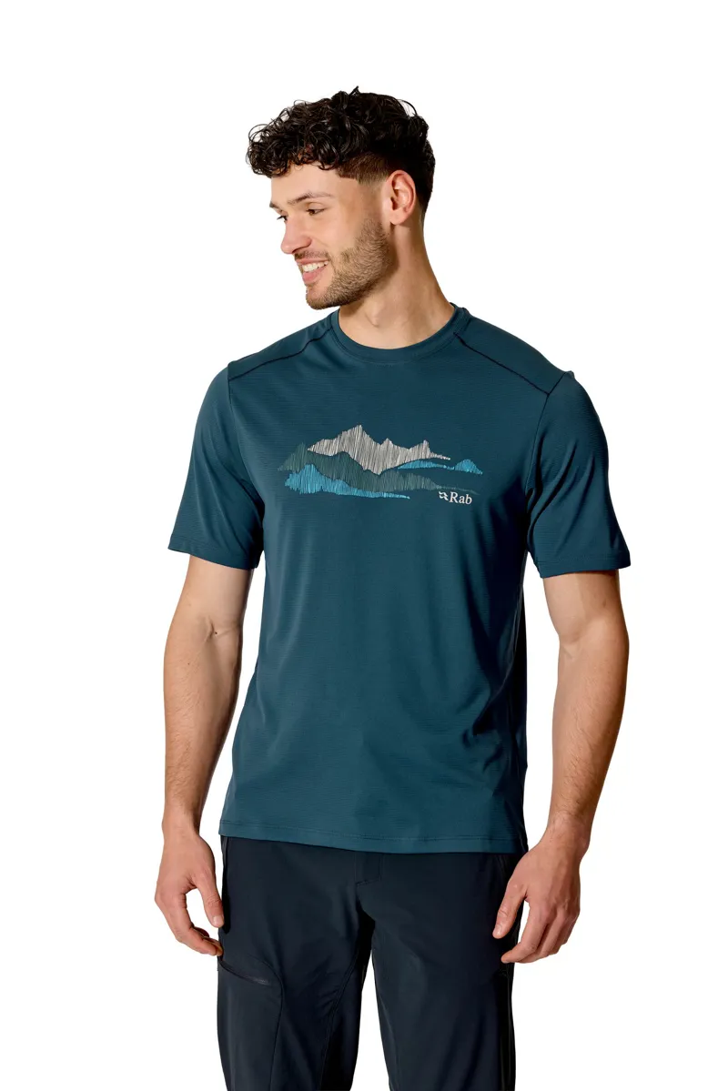 Rab Mens Force Aspect Tee - Tempest Blue-2