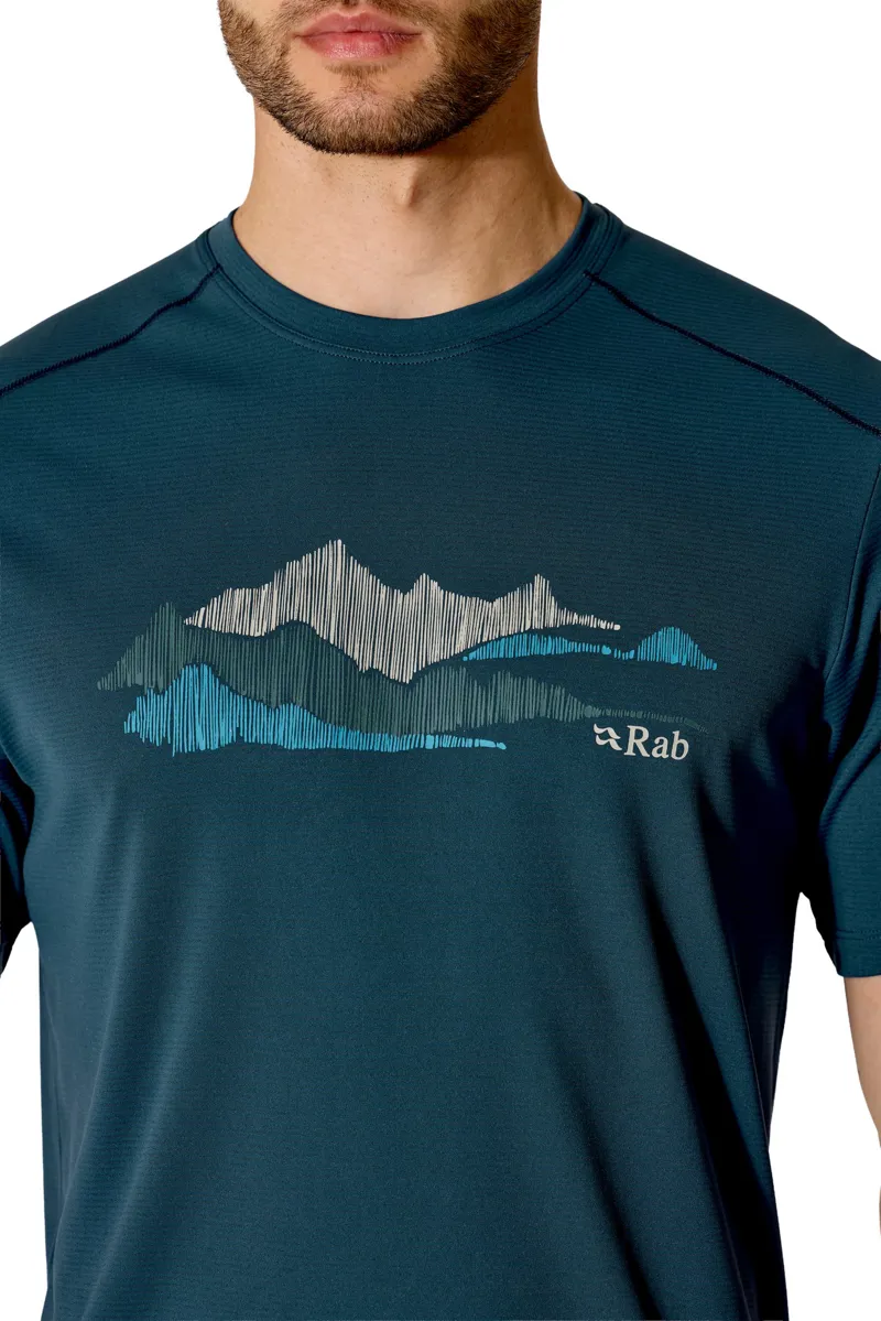 Rab Mens Force Aspect Tee - Tempest Blue-5