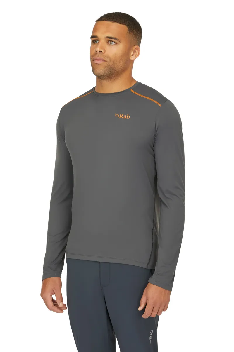 Rab Mens Force Long Sleeved Tee - Beluga-2