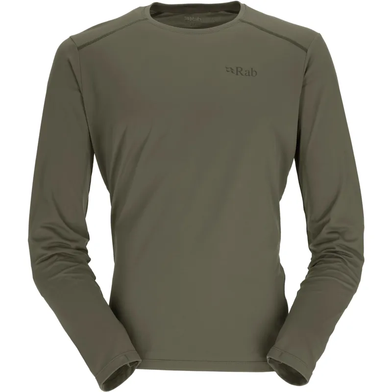 Rab Mens Force Long Sleeved Tee - Light Khaki