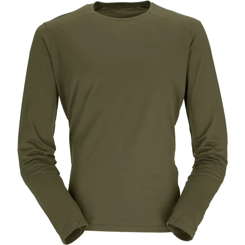 Rab Mens Force Long Sleeved Tee - Olive-Olive