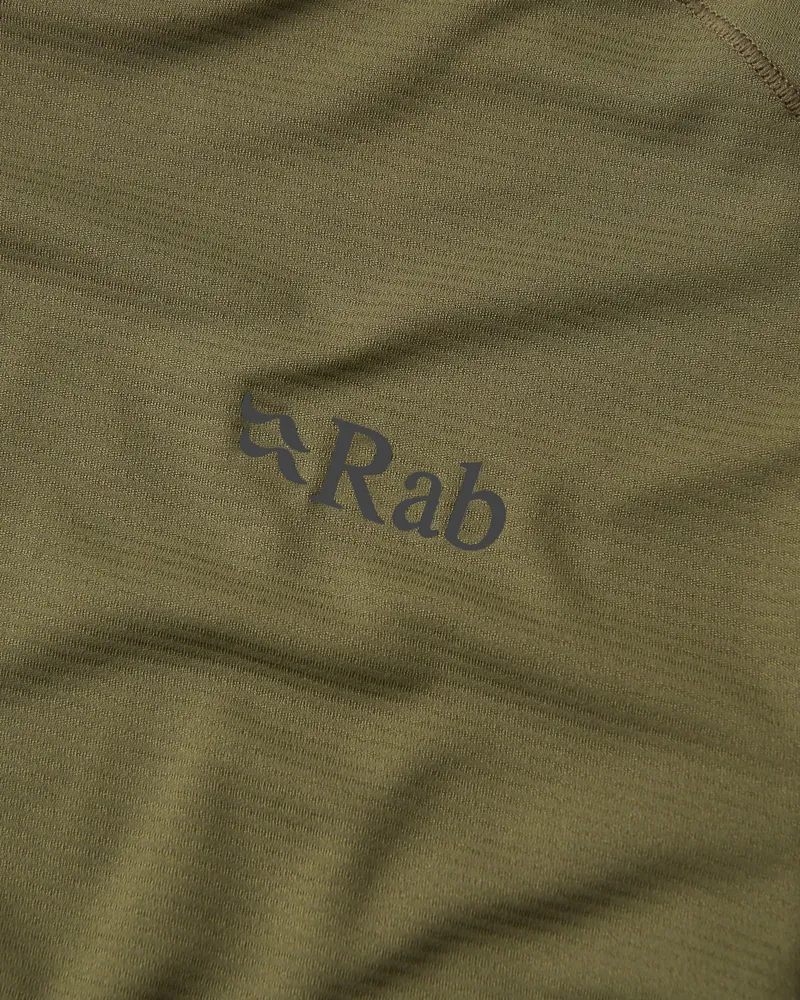 Rab Mens Force Long Sleeved Tee - Olive-2