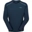 Rab Mens Force Long Sleeved Tee - Tempest Blue