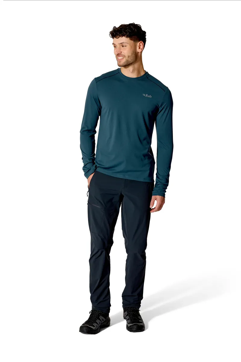 Rab Mens Force Long Sleeved Tee - Tempest Blue-3