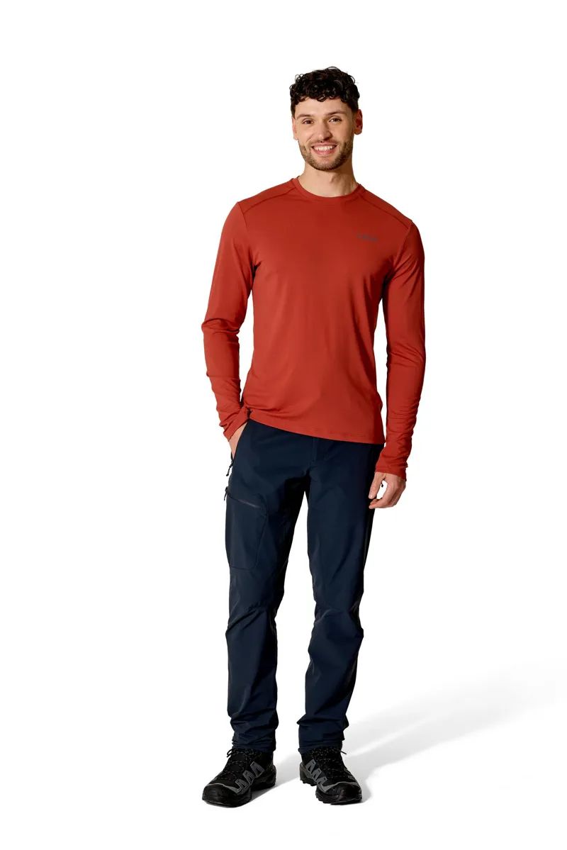 Rab Mens Force Long Sleeved Tee - Olive-3