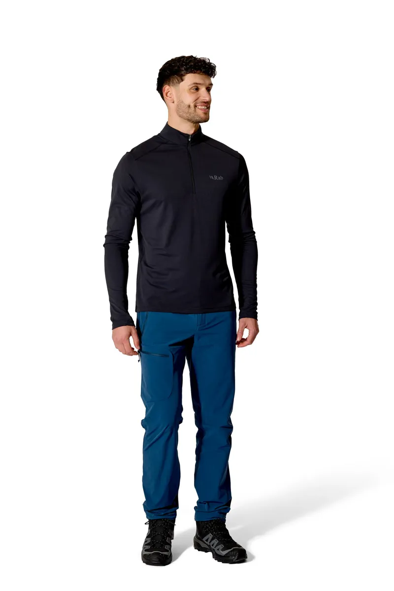 Rab Mens Force Long Sleeved Zip-Tee - Tempest Blue-3