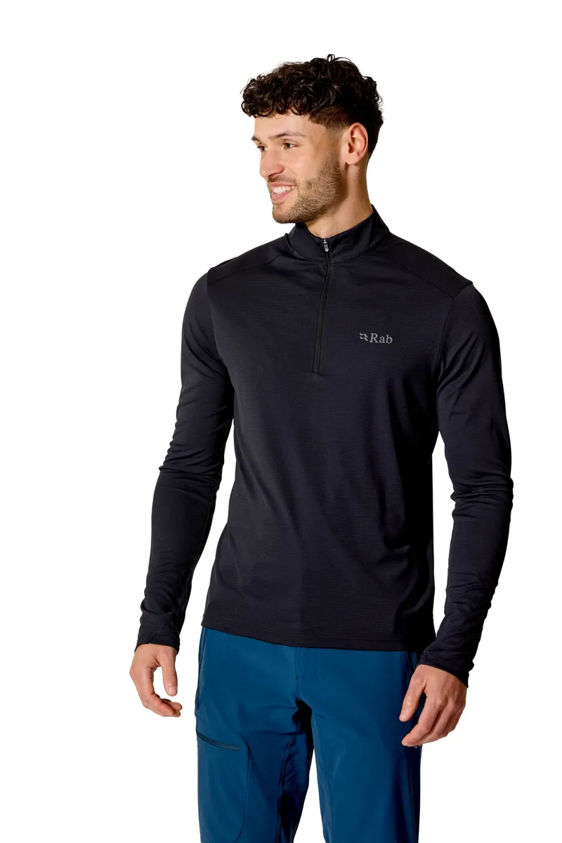 Rab Mens Force Long Sleeved Zip-Tee - Tempest Blue-2