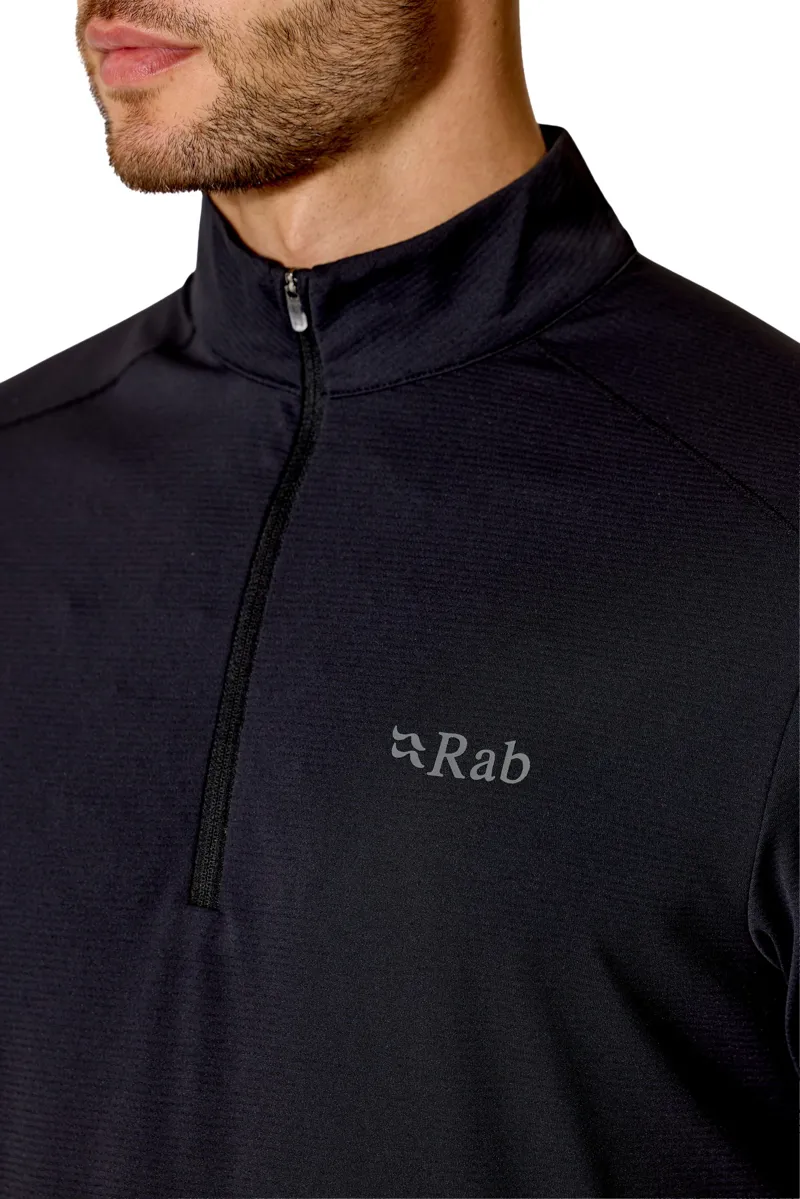 Rab Mens Force Long Sleeved Zip-Tee - Black-2