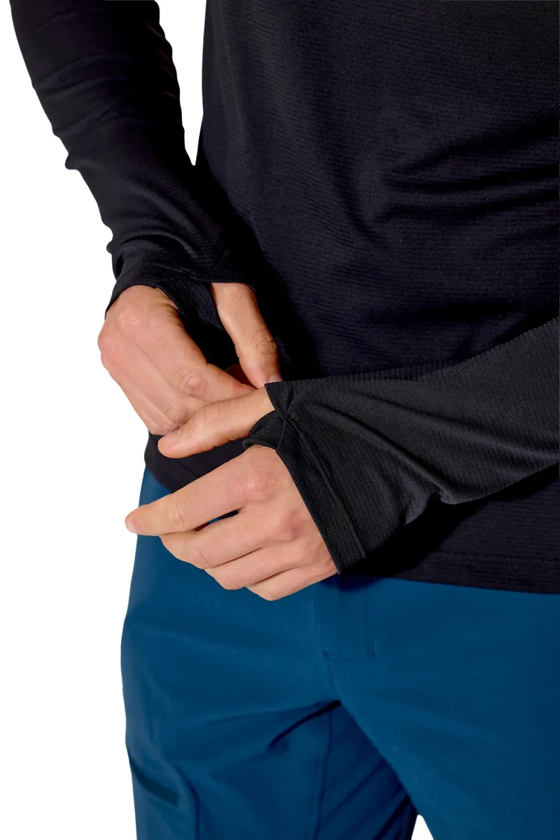 Rab Mens Force Long Sleeved Zip-Tee - Black-4