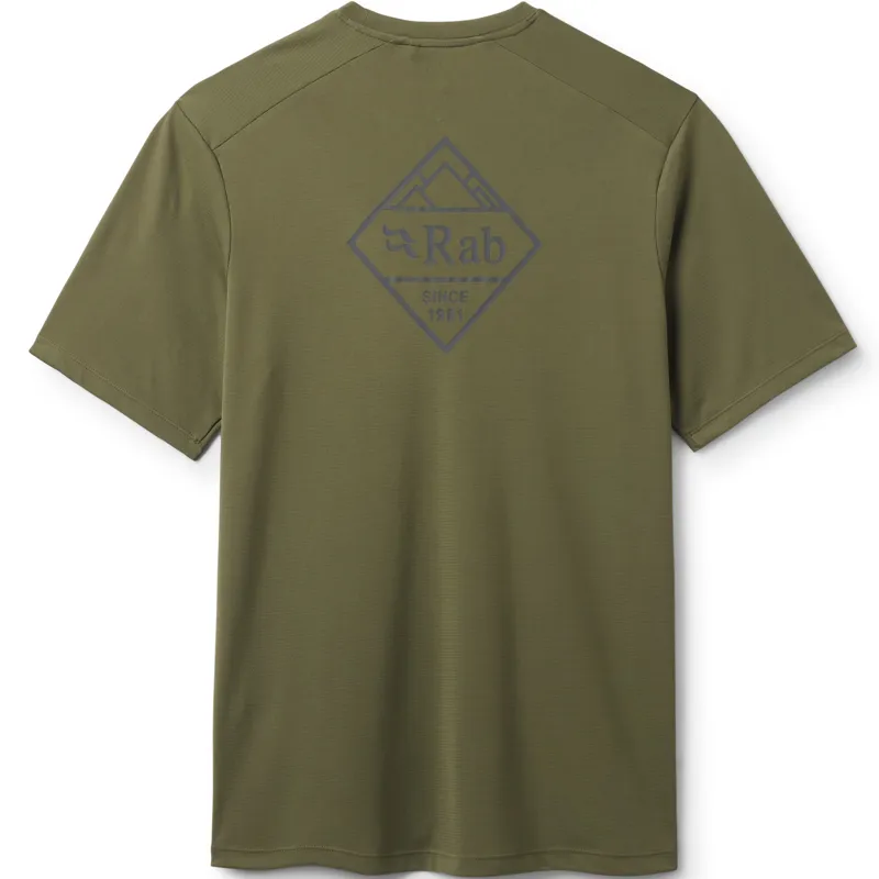 Rab Mens Force Stamp Tee - Olive-2