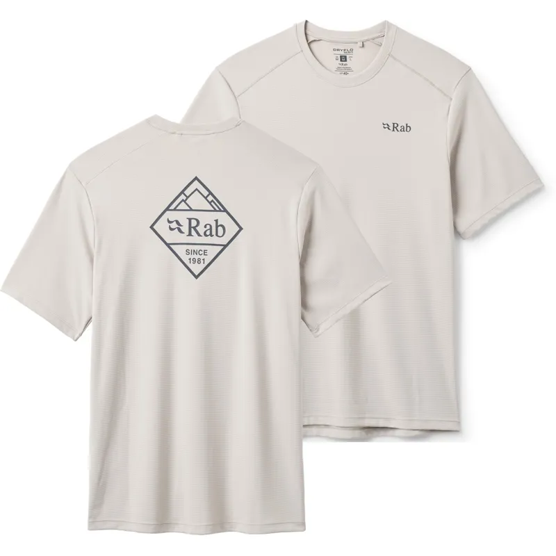 Rab Mens Force Stamp Tee - Pebble