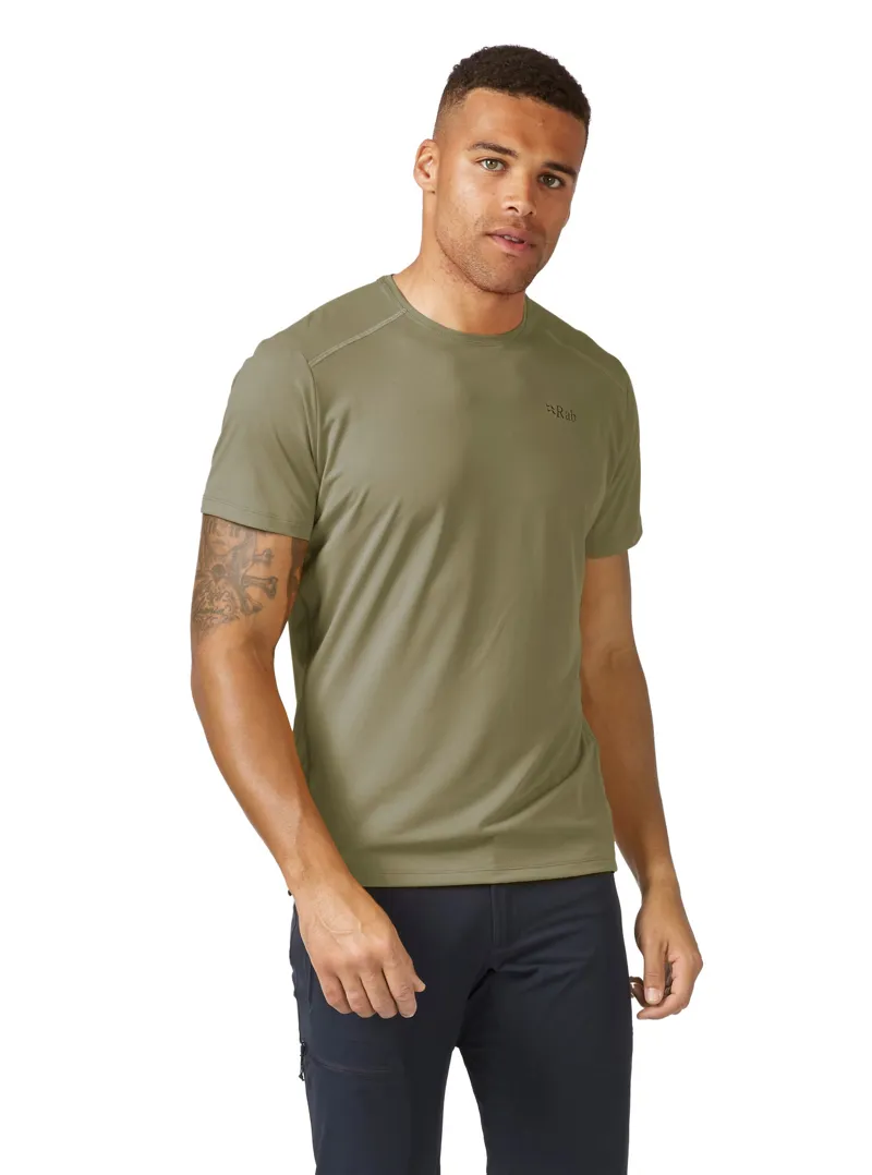 Rab Mens Force Short Sleeved Tee - Light Khaki-1