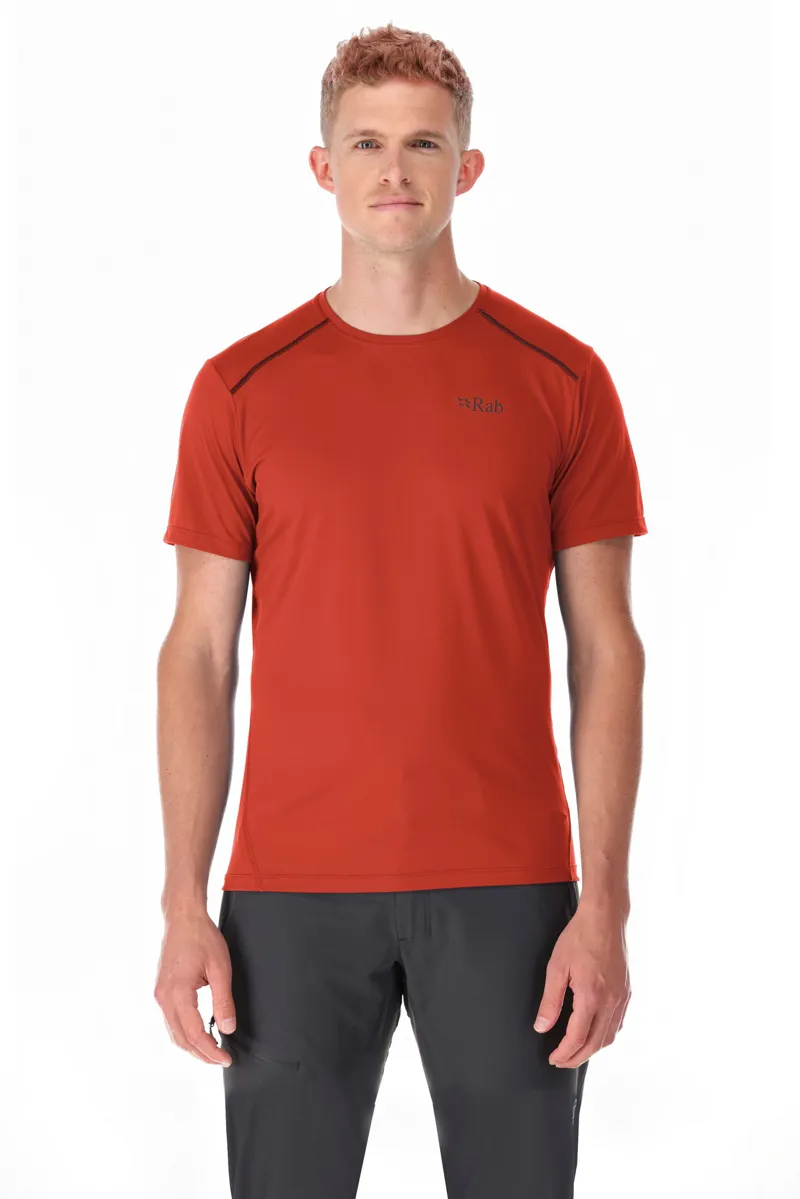 Rab Mens Force Short Sleeved Tee - Tuscan Red-2