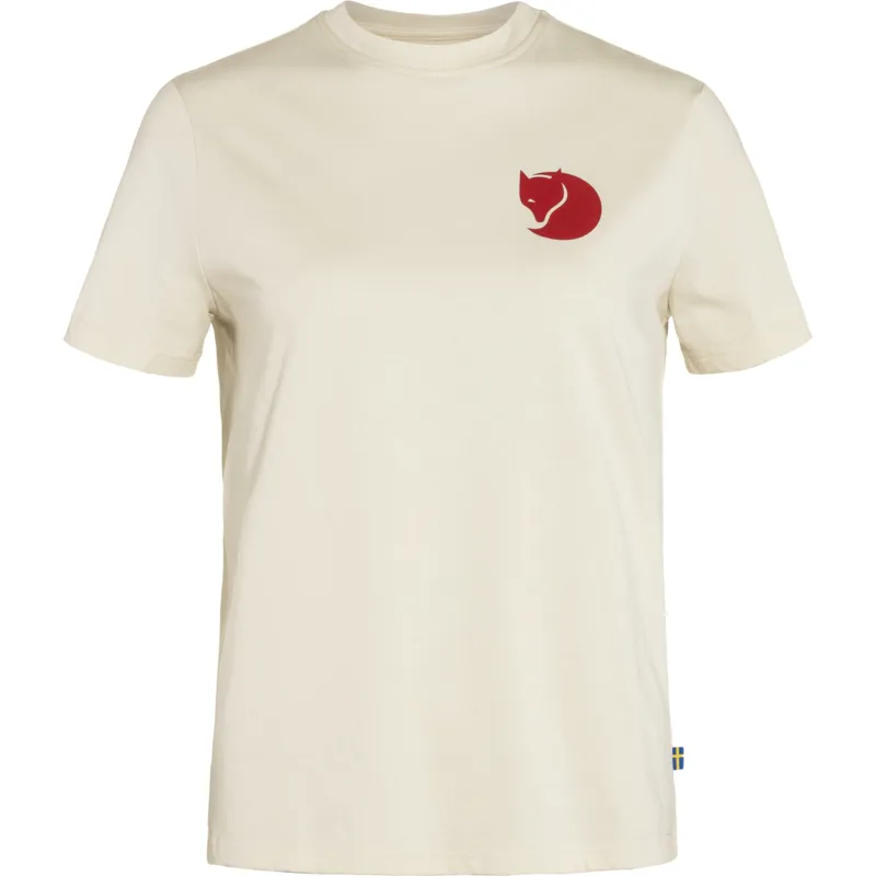 Fjallraven Womens Fox Boxy Logo Tee - Chalk White